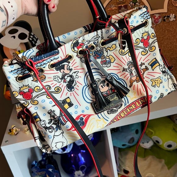 SOLD Disney Dooney & Bourke Cruise Line Sketch Tassel Tote - Picture 8 of 8